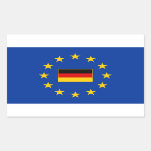 European Union Germany Rectangle Sticker