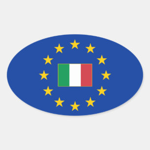 European Union Italy Oval Sticker