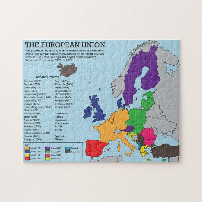 European Union Map Puzzle (Horizontal)