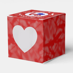European Union Red LOVE Heart Flag Personalised Favour Box