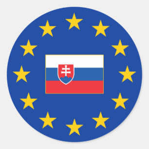 European Union Slovakia Round Sticker