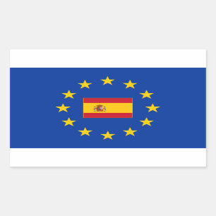 European Union Spain Rectangle Sticker