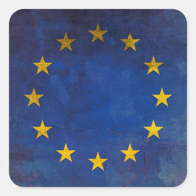 European Union Square Sticker (Front)