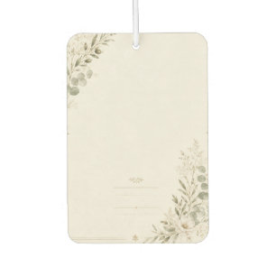 European Wedding Invitation in Olive Green Car Air Freshener