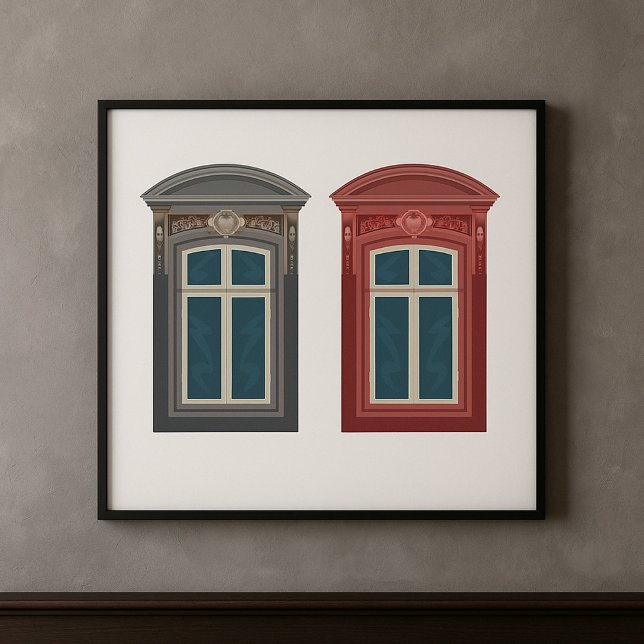 European Window Ornate Architectural Art Poster (Creator Uploaded)