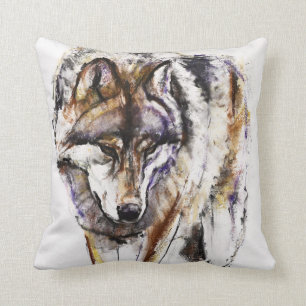 European Wolf Cushion