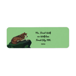 European Wolf Return Address Label