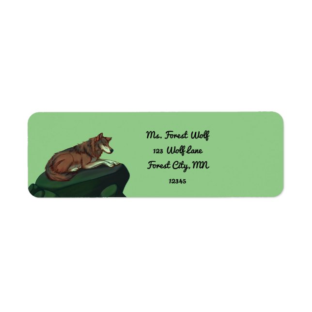 European Wolf Return Address Label (Front)