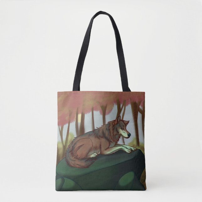 European Wolf Tote Bag (Front)