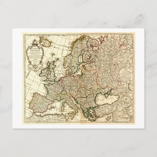 EuropePanoramic MapEurope 2 Postcard (Front)