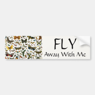 Europe's Best-Known Butterflies and Moths Collage Bumper Sticker