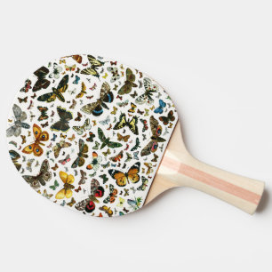 Europe's Best-Known Butterflies and Moths Collage Ping Pong Paddle