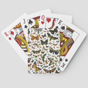 Europe's Best-Known Butterflies and Moths Collage Playing Cards