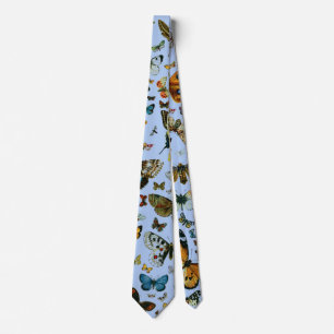 Europe's Best-Known Butterflies and Moths Collage Tie