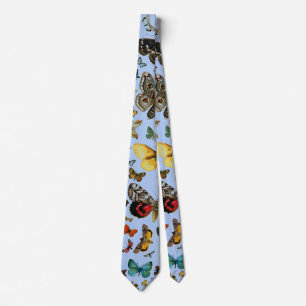 Europe's Best-Known Butterflies and Moths Collage Tie