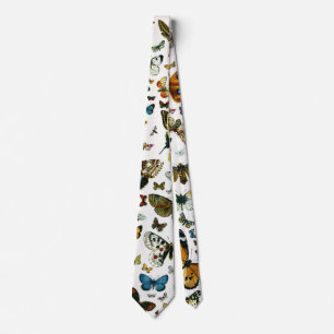 Europe's Best-Known Butterflies and Moths Collage Tie