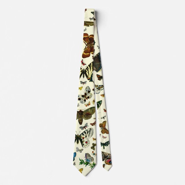 Europe's Best-Known Butterflies and Moths Collage Tie (Front)