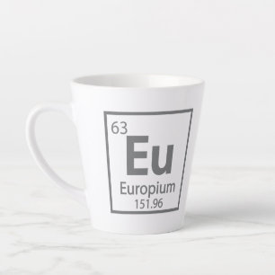 Europium - Europe Science Periodic Table design Latte Mug