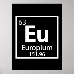 Europium - Europe Science Periodic Table design Poster