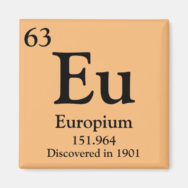 Europium Periodic Table Magnet (Front)