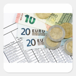 Euros Square Sticker