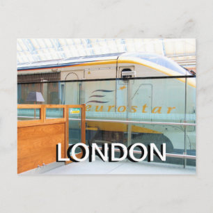 Eurostar St Pancras Kings Cross London UK postcard