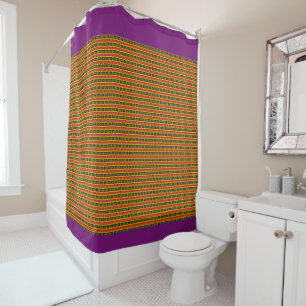 Eurydice Shower Curtain w/ purple trim