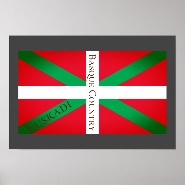 Euskadi Basque Country Artistic Flag Poster (Front)