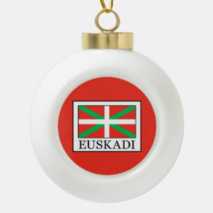 Euskadi Ceramic Ball Christmas Ornament