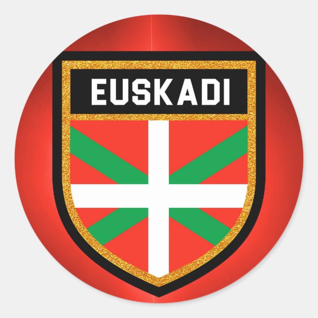 Euskadi Flag Classic Round Sticker (Front)