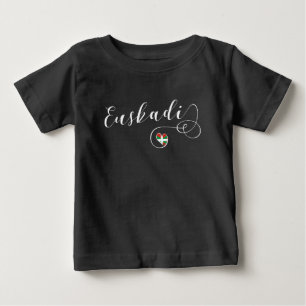 Euskadi Flag Heart, Basque Country Baby T-Shirt