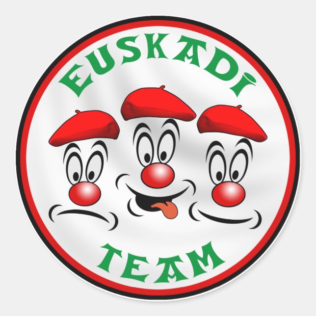 euskadi team classic round sticker (Front)
