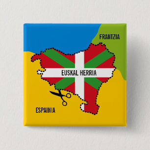 Euskal Herria: Ikurriña eta euskal independentzia 15 Cm Square Badge