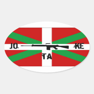 EUSKAL HERRIA JO TA KE OVAL STICKER