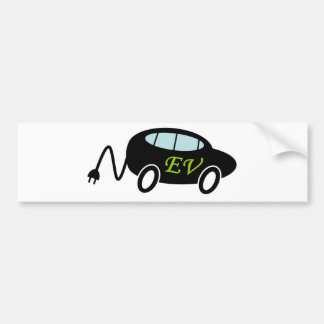 EV car and plug Bumper Sticker