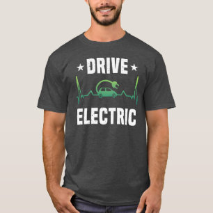 Ev Car Drive Electric Heartbeat boy T-Shirt