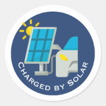 EV Charged By Solar Stickers