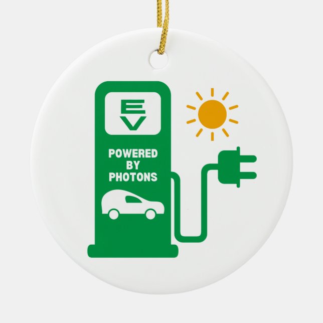 EV Powered by Photons Ornament  (Front)