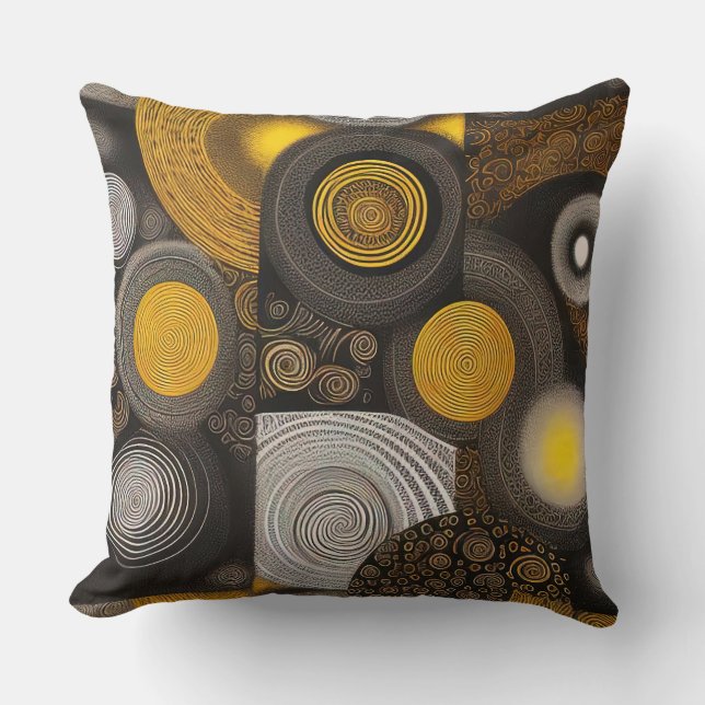 Eva 2 Abstract Design Throw Pillow (Front)
