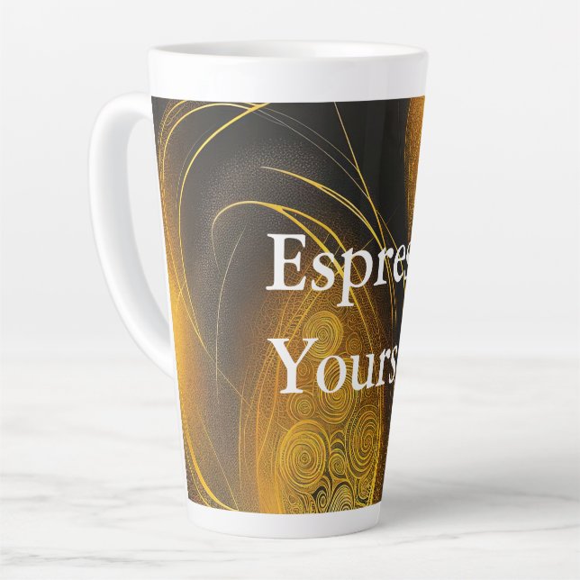 Eva 3 Abstract Design Latte Mug (Left Angle)