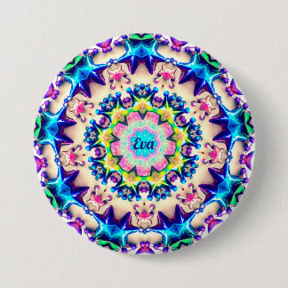 EVA~ Birthday Star Pattern Personalised ~ 7.5 Cm Round Badge