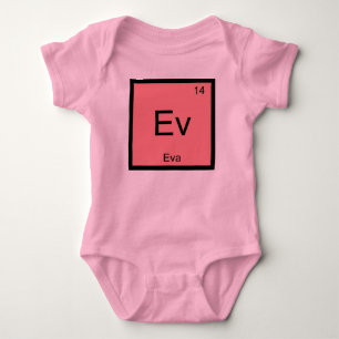 Eva Name Chemistry Element Periodic Table Baby Bodysuit