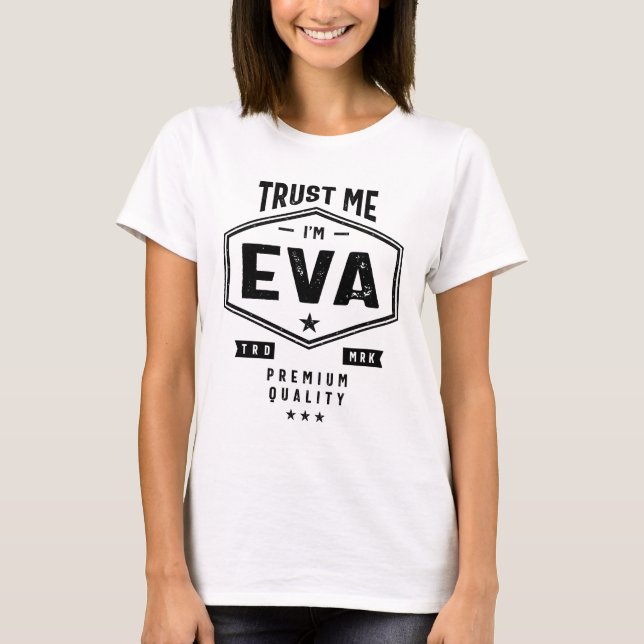 Eva Personalised Name Birthday T-Shirt (Front)