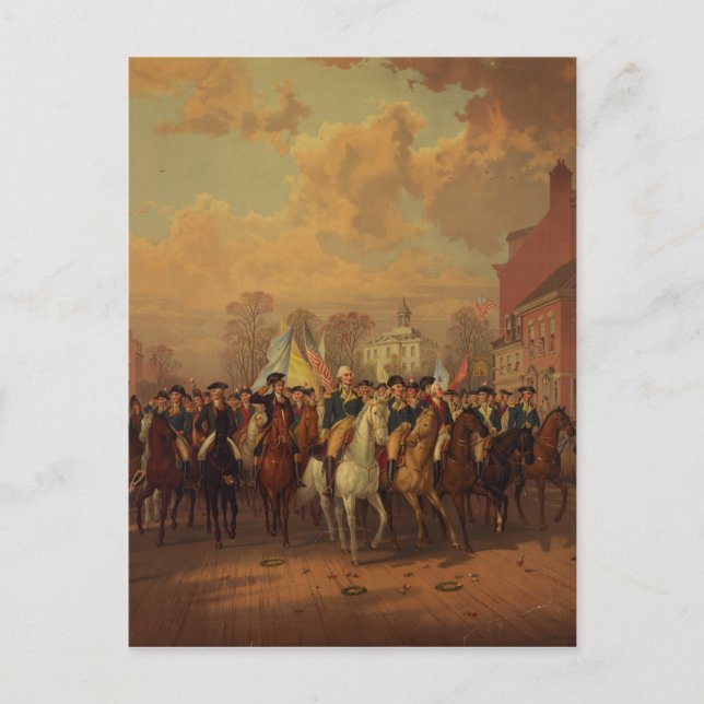 Evacuation Day Washington's Entry New York City Postcard (Front)