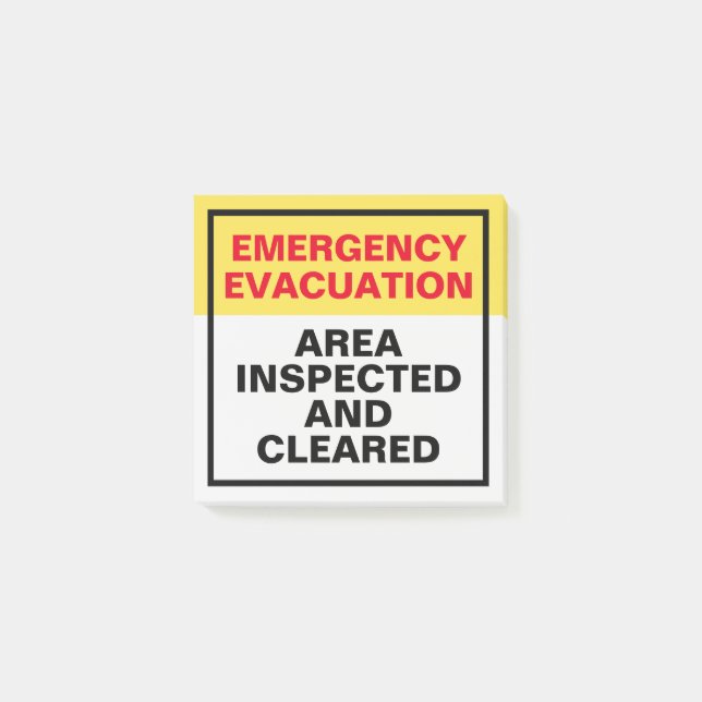 Evacuation Door Status Labels for Offices Post-it Notes (Front)
