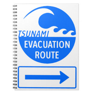 Evacuation Route Highway sign Notebook