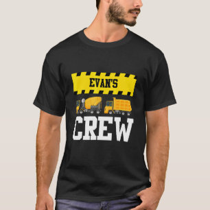 Evan Construction Crew Custom Dumptruck Dump Truck T-Shirt