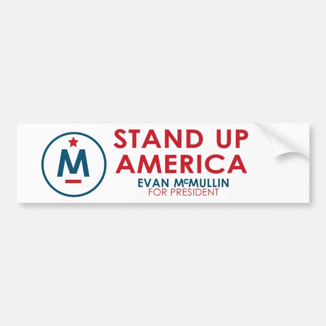 Evan McMullin - Stand up America! Bumper Sticker (Front)
