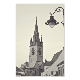 Evangelical church tower, Sibiu Photo Print
