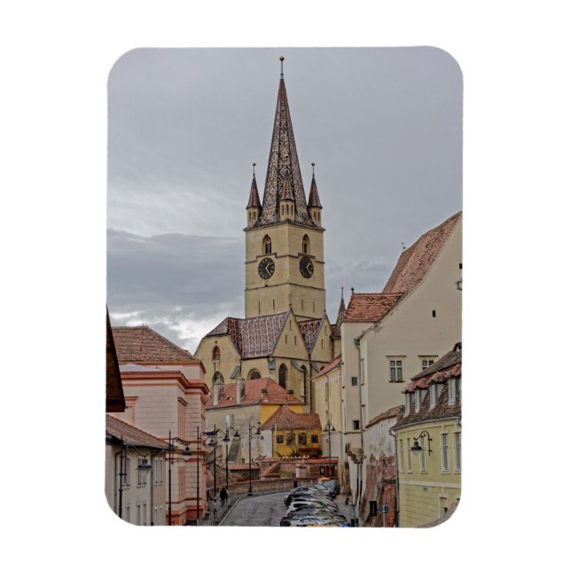 Evangelichal Cathedral Tower Sibiu Romania Magnet (Vertical)